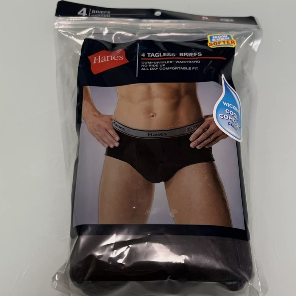 NWT Men's Hanes 4 Tagless Briefs